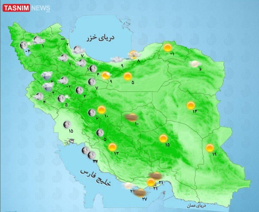 باراش باران و برف در شمال و غرب کشور