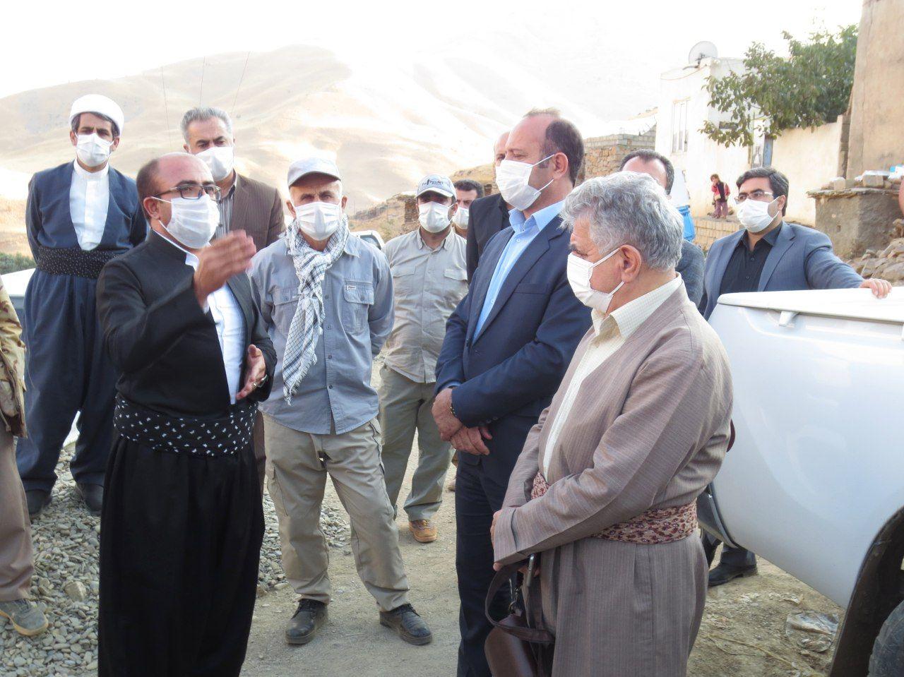 بازدید مسئولین شهرستان بوکان از روستاهای بخش مرکزی (روستای ابراهیم خسار)